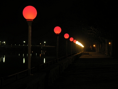 Rotlicht im Park